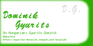 dominik gyurits business card